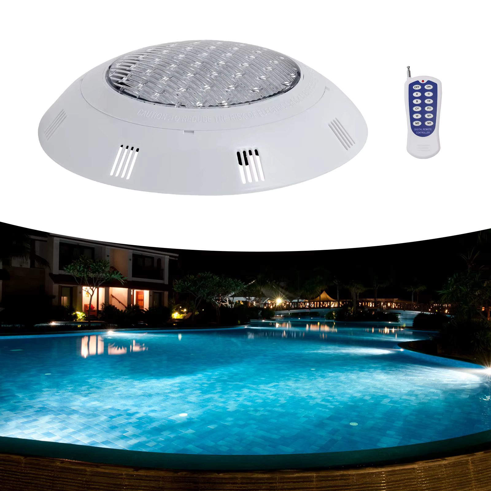 Lumière de piscine sous-marine changement de couleur LED