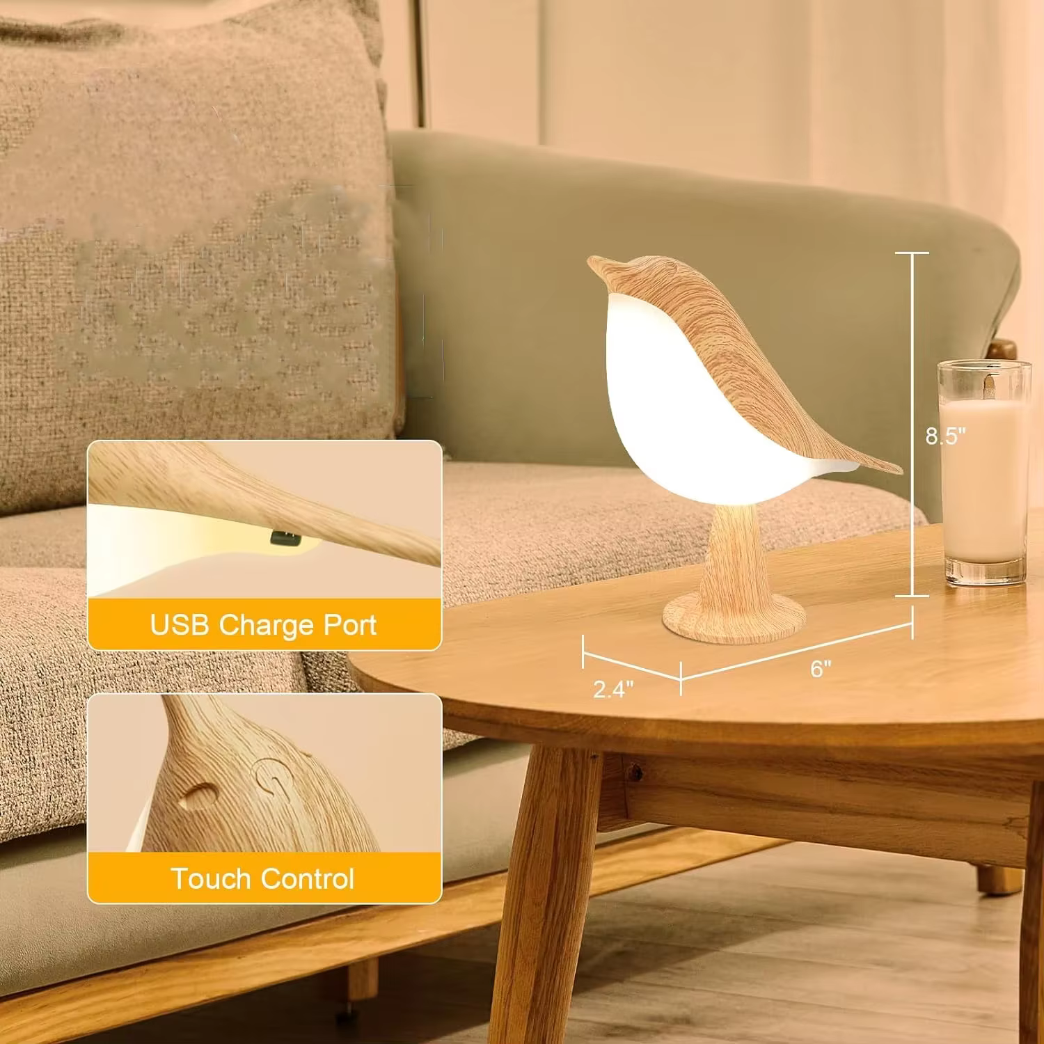 Lampe LED Oiseaux