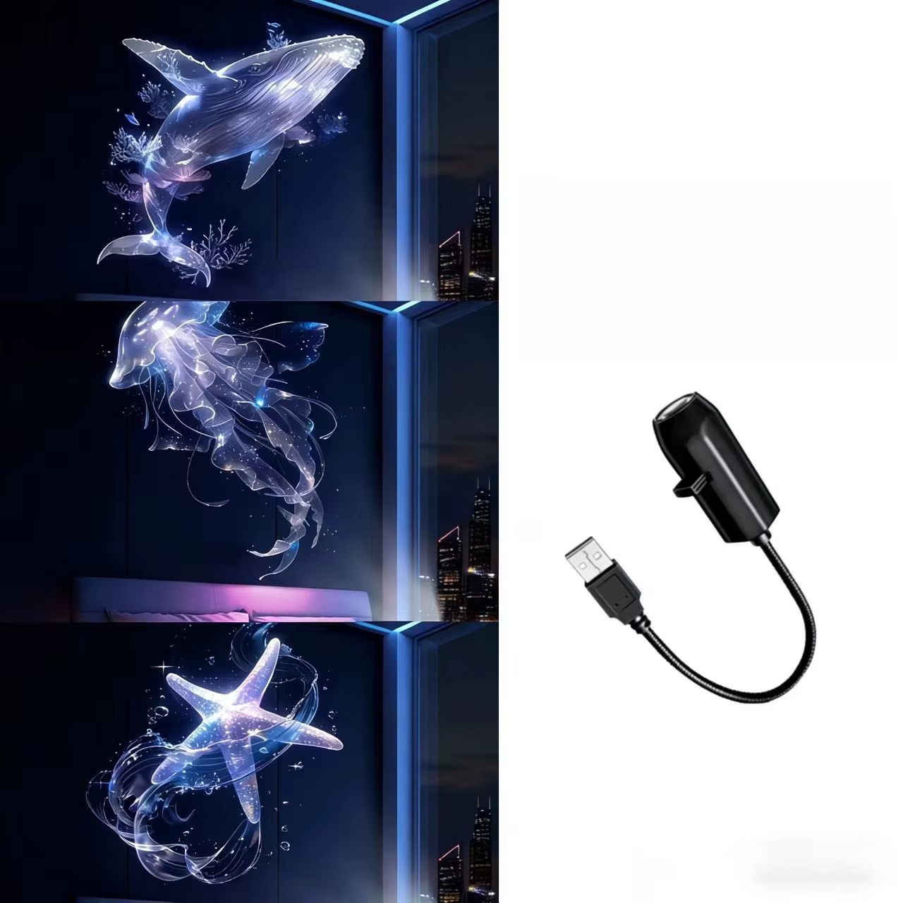 Projecteur LED avec motifs de projection