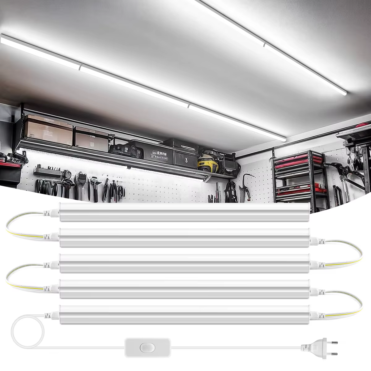 Tube lumineux LED T5 en aluminium pour Atelier