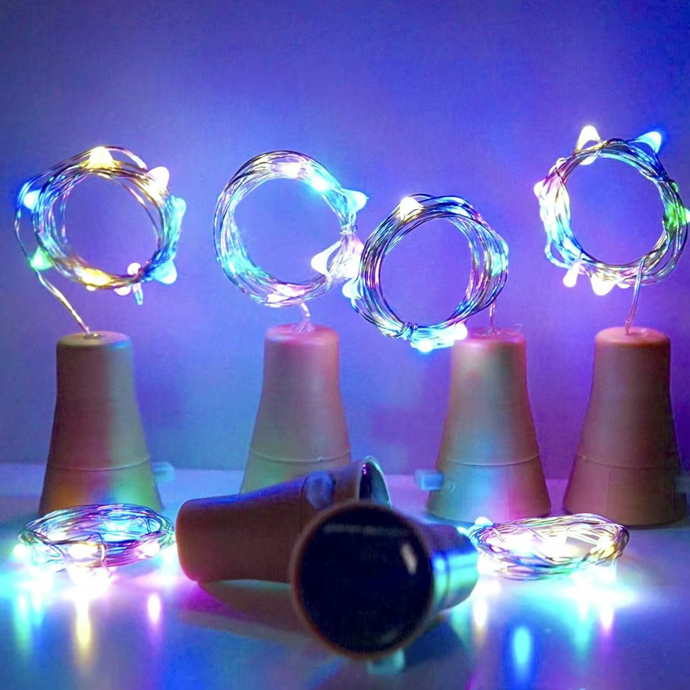 Guirlande lumineuse solaire LED pour bouteille de vin