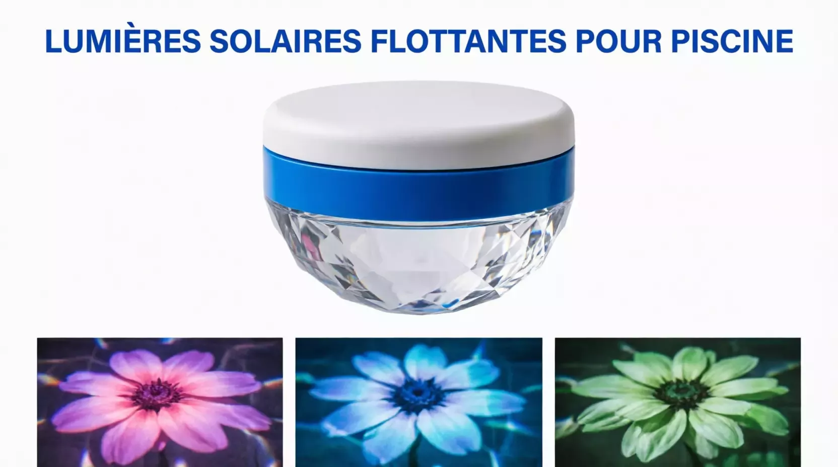 Éclairage solaire flottant pour piscine