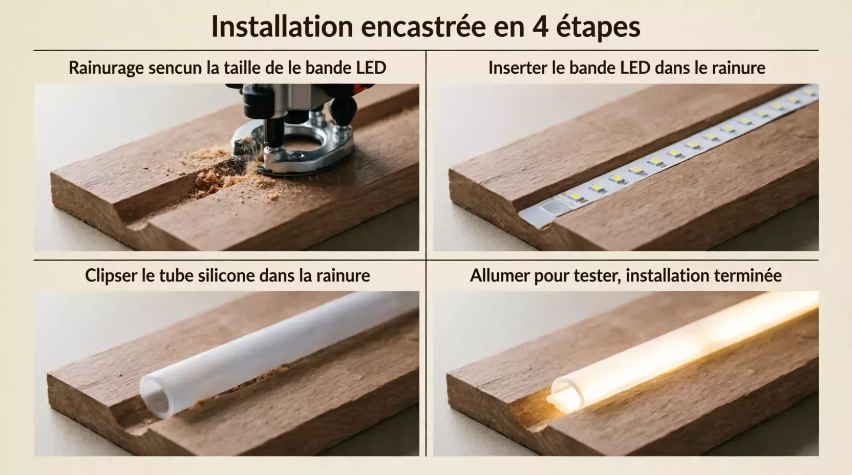 Profilé LED flexible en silicone 