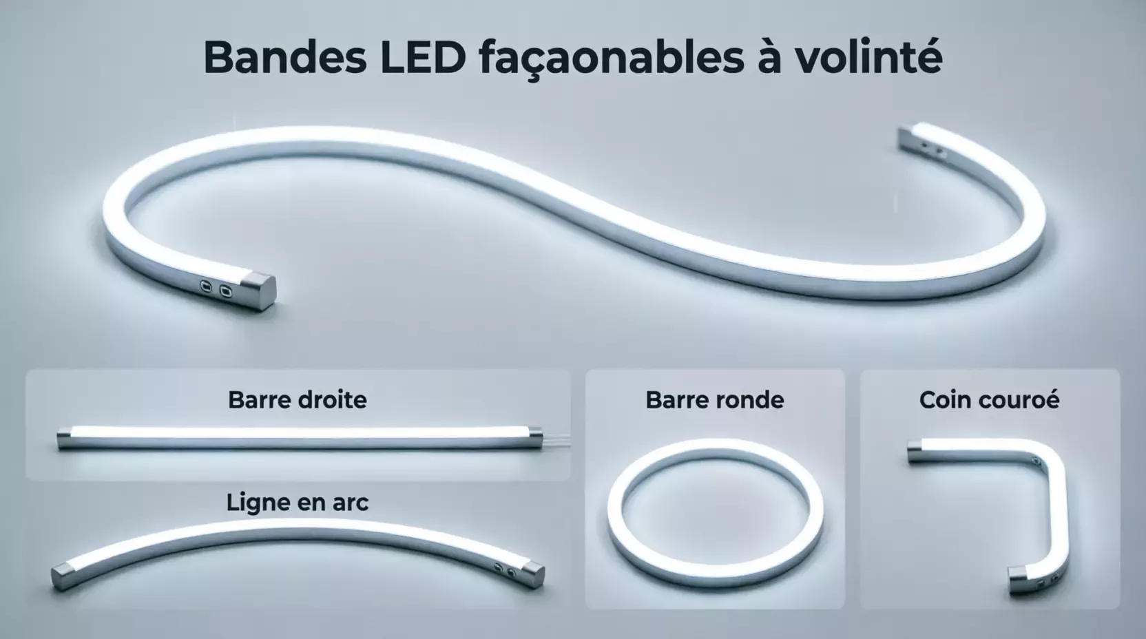 Profilé LED flexible en silicone 
