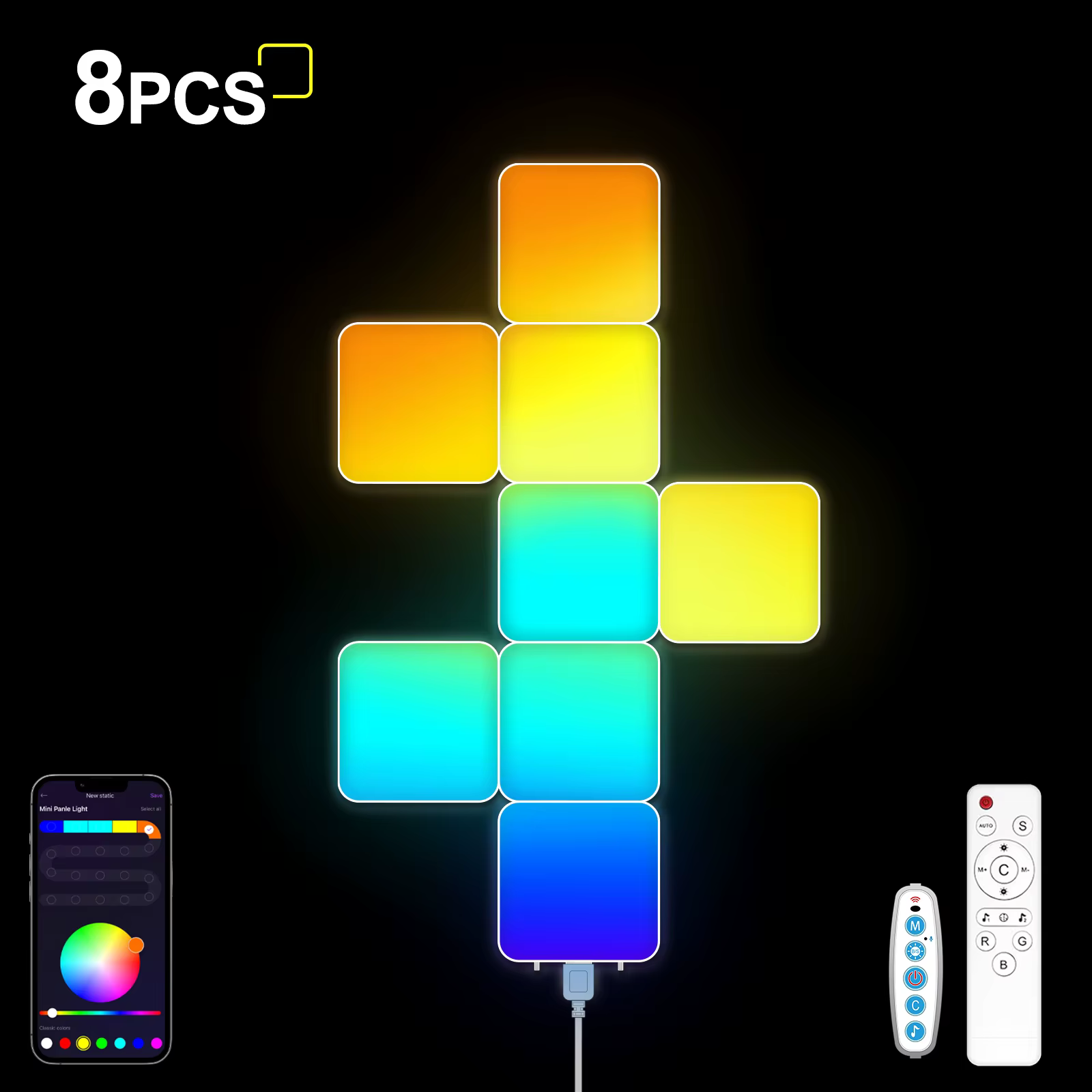 Mini panneaux lumineux LED, lampe murale