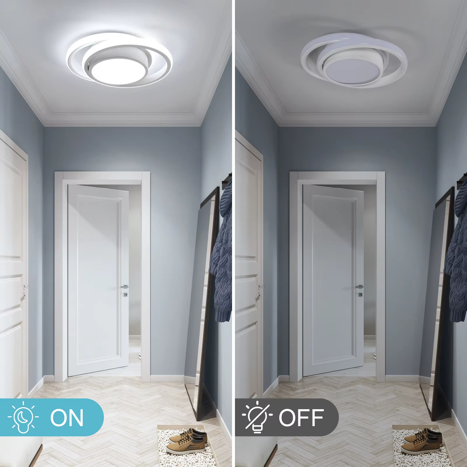 Plafonnier LED Salon Modèle Blanc 32W