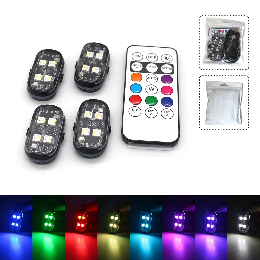 Lumières stroboscopiques LED sans fil pour Voiture 