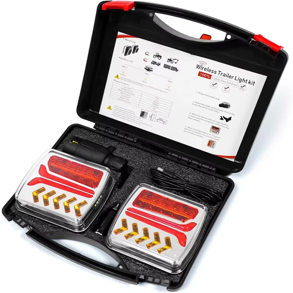 Feu arrière LED magnétique sans fil de haute qualité, 12V/24V, pour remorques