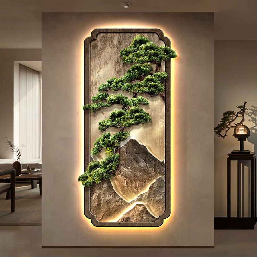 Lampe murale LED néo-chinoise, pour couloir