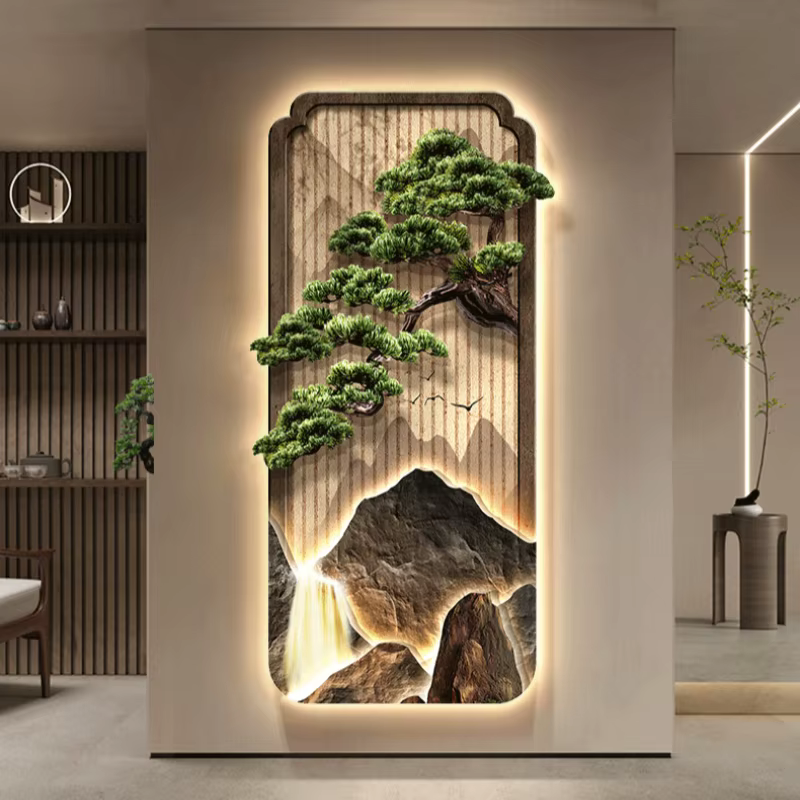 Lampe murale LED néo-chinoise, pour couloir