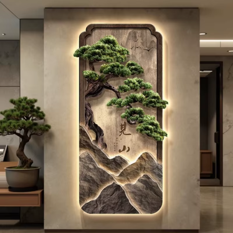 Lampe murale LED néo-chinoise, pour couloir
