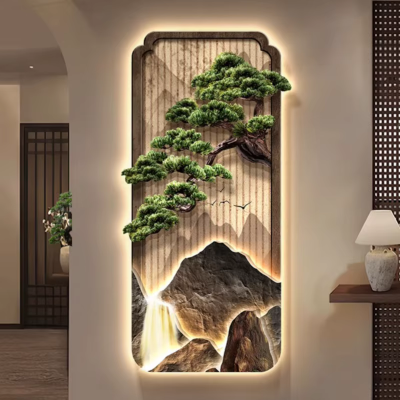 Lampe murale LED néo-chinoise, pour couloir