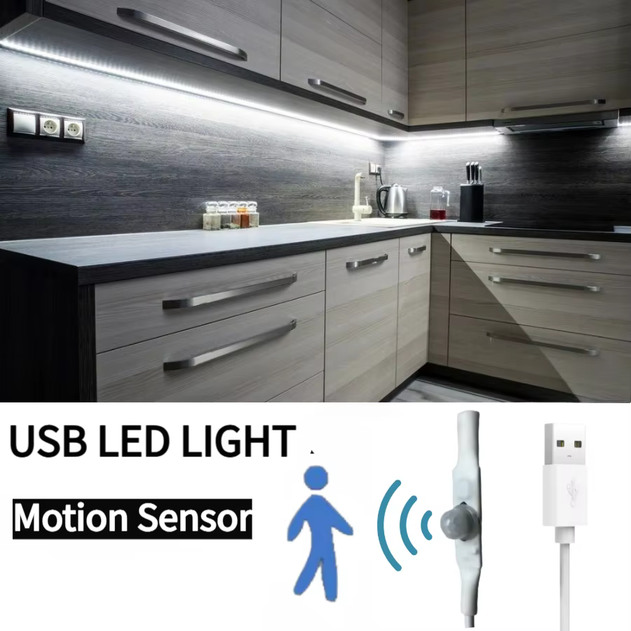 Bande LED USB avec balayage de la main pour TV Cuisine
