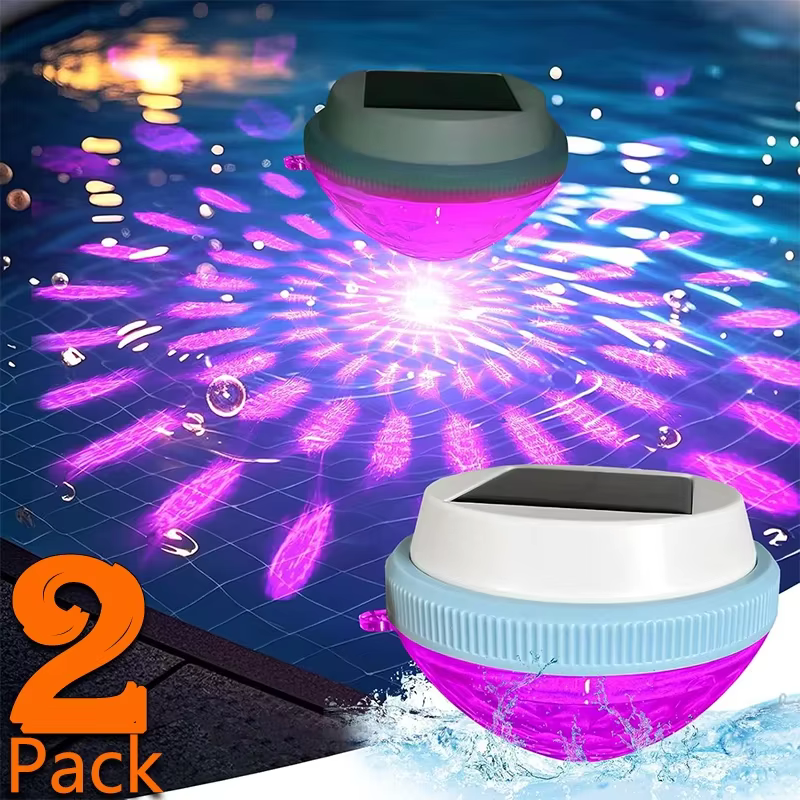 Éclairage solaire flottant pour piscine