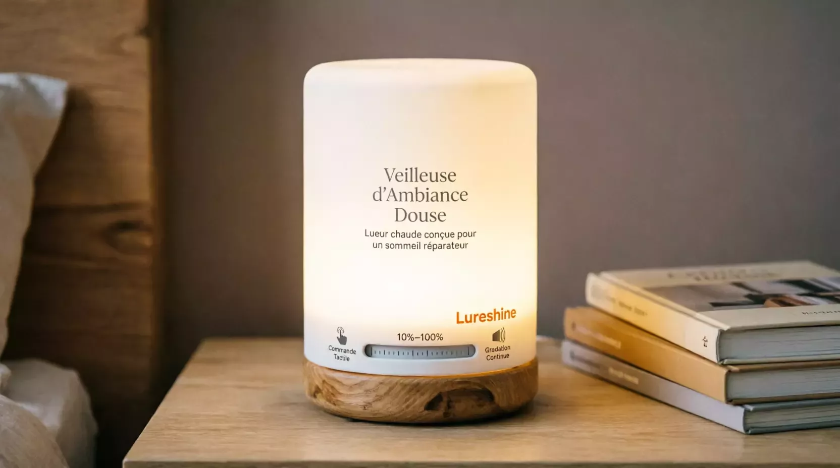 Lampe de Table de Chevet Rechargeable 
