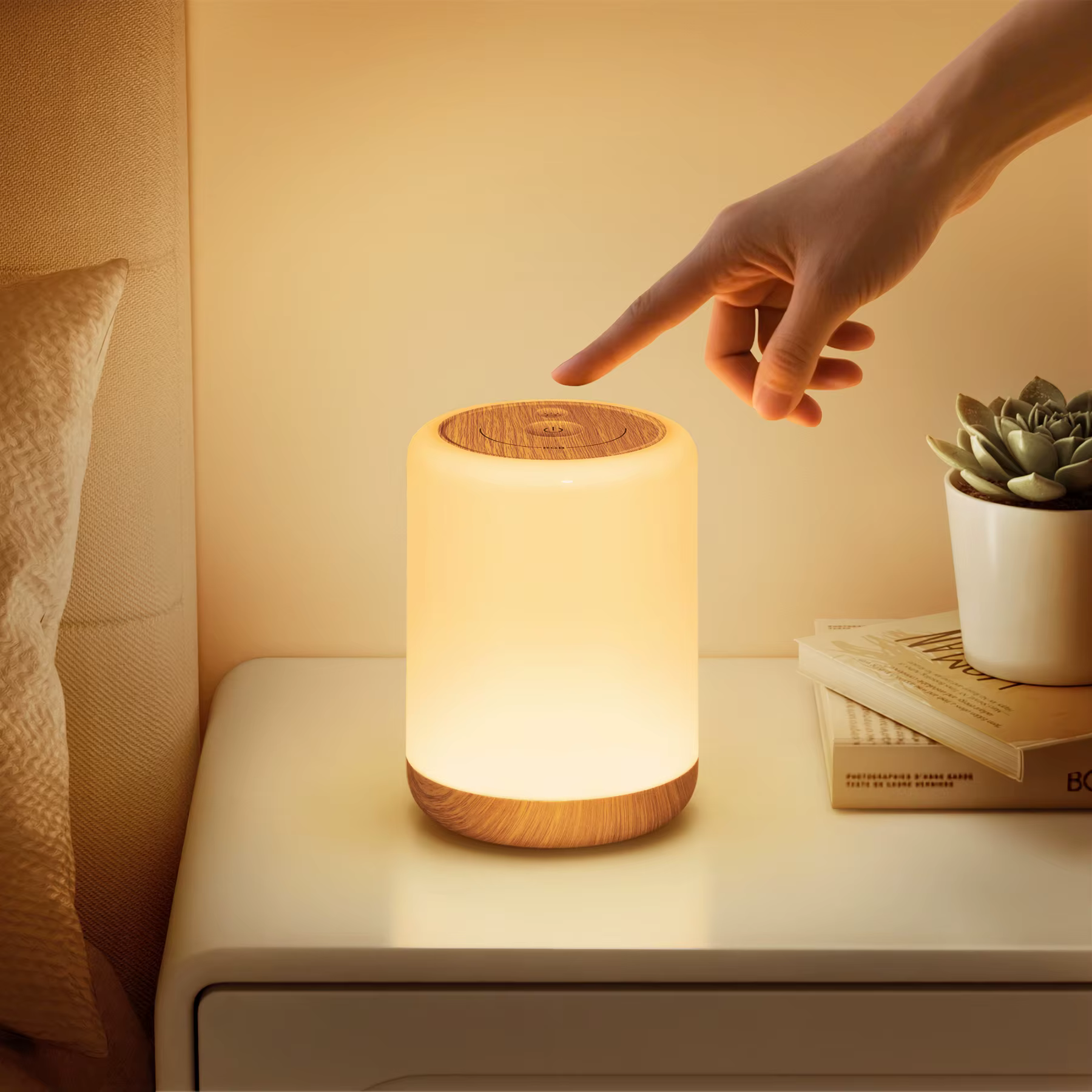 Lampe de Table de Chevet Rechargeable 