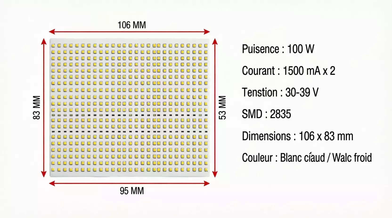 Plaque de remplacement LED 
