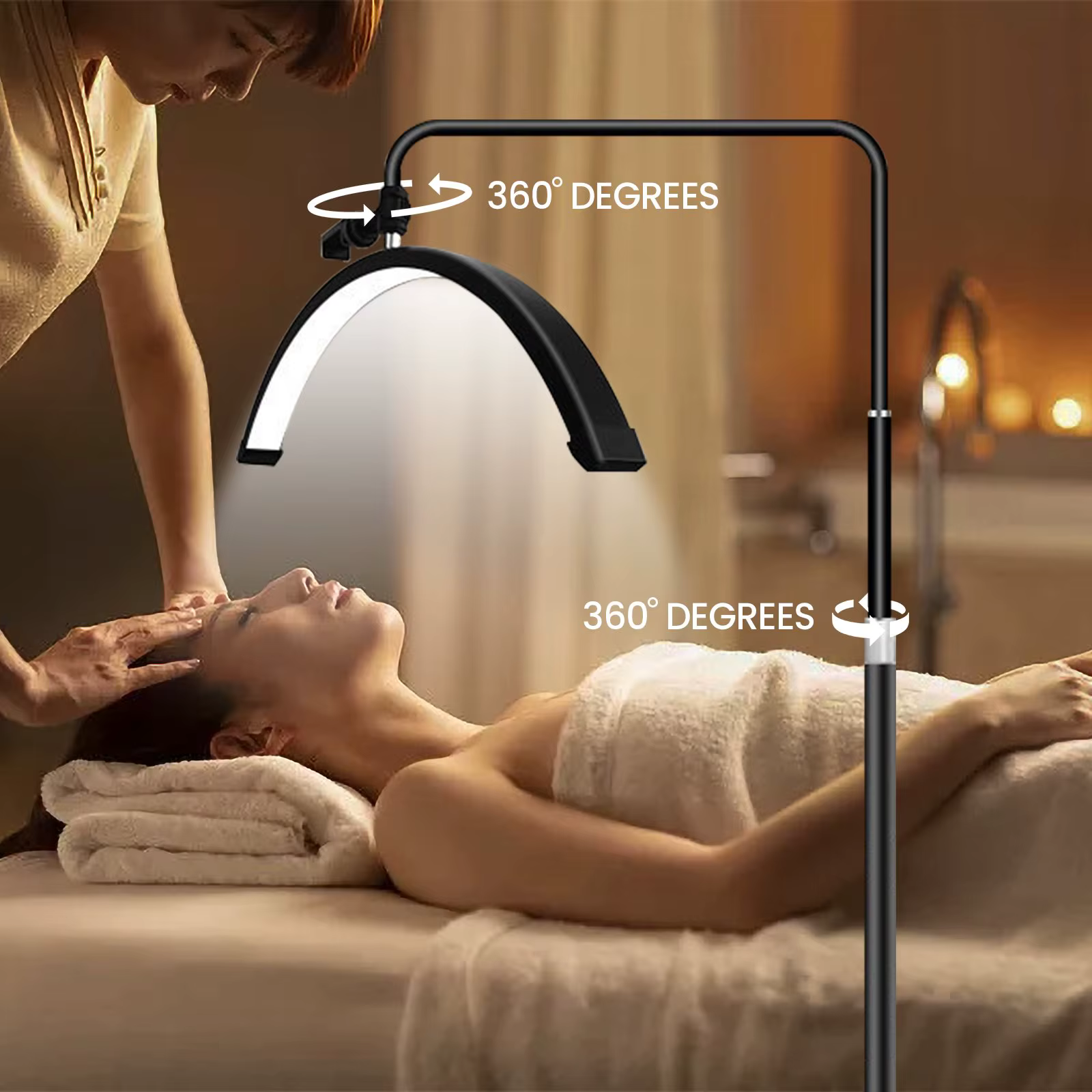 Lampe LED demi-lune pour cils
