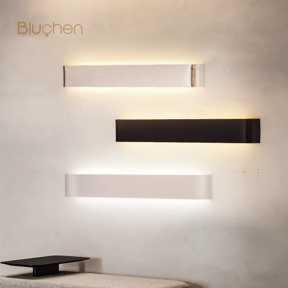 Applique murale Led en aluminium brossé