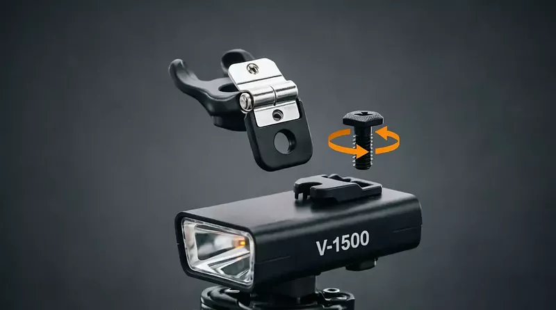Lampe avant de vélo 1500 Lumens USB